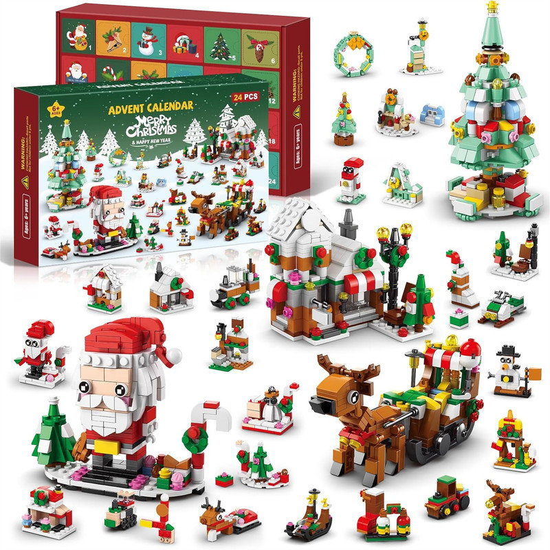 Advent Calendar 2024 Boys Girls Kids Building Toys 24 Surprises